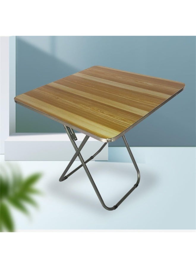DubaiGallery Wood Finish Foldable Table 80×80×70cm – Compact Space Saving Table for Kitchen, Balcony, Patio & Study Room - Image 2