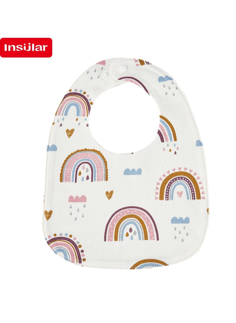 insular 4 Pcs Waterproof Baby Adjustable Bibs U-shaped Cotton Saliva  - Image 3