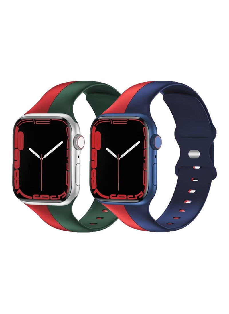 TEMPO Sport Bands Compatible with Apple Watch Ultra 2/1 Ultra 49mm 46mm 45mm 44mm 42mm for Men Women, Soft Silicone,Waterproof Strap for iWatch Series 10 9 8 7 6 5 4 3 2 1 SE  - Image 1