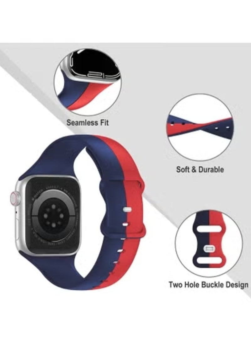 TEMPO Sport Bands Compatible with Apple Watch Ultra 2/1 Ultra 49mm 46mm 45mm 44mm 42mm for Men Women, Soft Silicone,Waterproof Strap for iWatch Series 10 9 8 7 6 5 4 3 2 1 SE  - Image 2