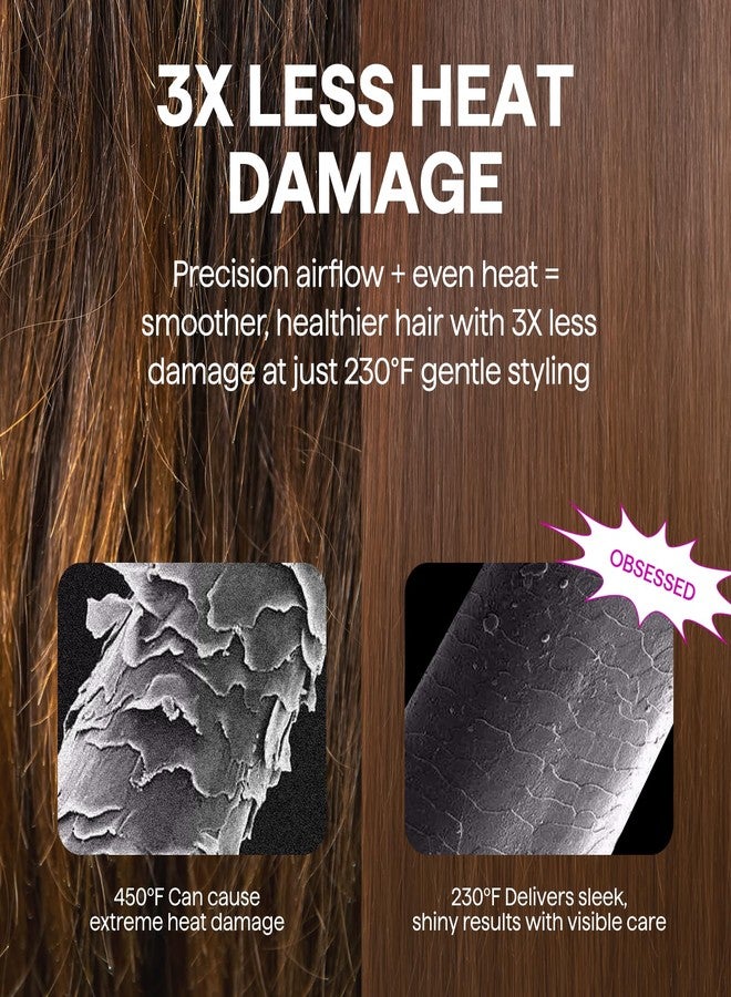 Wavytalk Hair Dryer Brush Set, Air Sculpt 4-in-1 Hot Air Brush Set, Multi Hair Styler for Salon Blowouts, Smooth Curls, Volumizing and Straightening, Sleek and Less Frizz, Pink - Image 4
