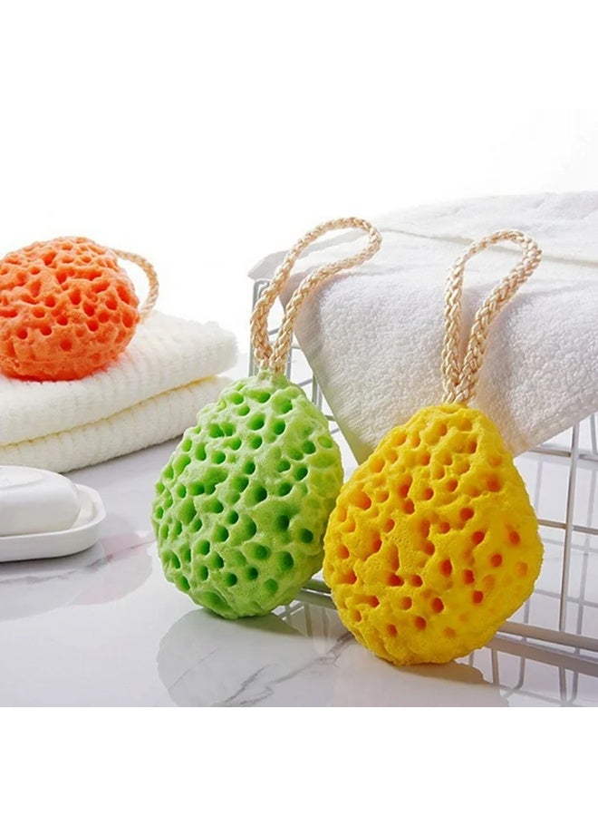 MiniMe Natural Sea Bath Sponge with Cotton Hanging Loop | 0‑48 Months | Orange | Sustainably Harvested Mediterranean Sponge | Ultra‑Soft, Hypoallergenic & Eco‑Friendly | Durable, Quick‑Dry & Easy‑Clean Design - Image 3