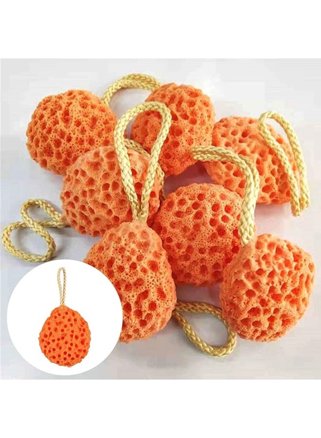MiniMe Natural Sea Bath Sponge with Cotton Hanging Loop | 0‑48 Months | Orange | Sustainably Harvested Mediterranean Sponge | Ultra‑Soft, Hypoallergenic & Eco‑Friendly | Durable, Quick‑Dry & Easy‑Clean Design - Image 2