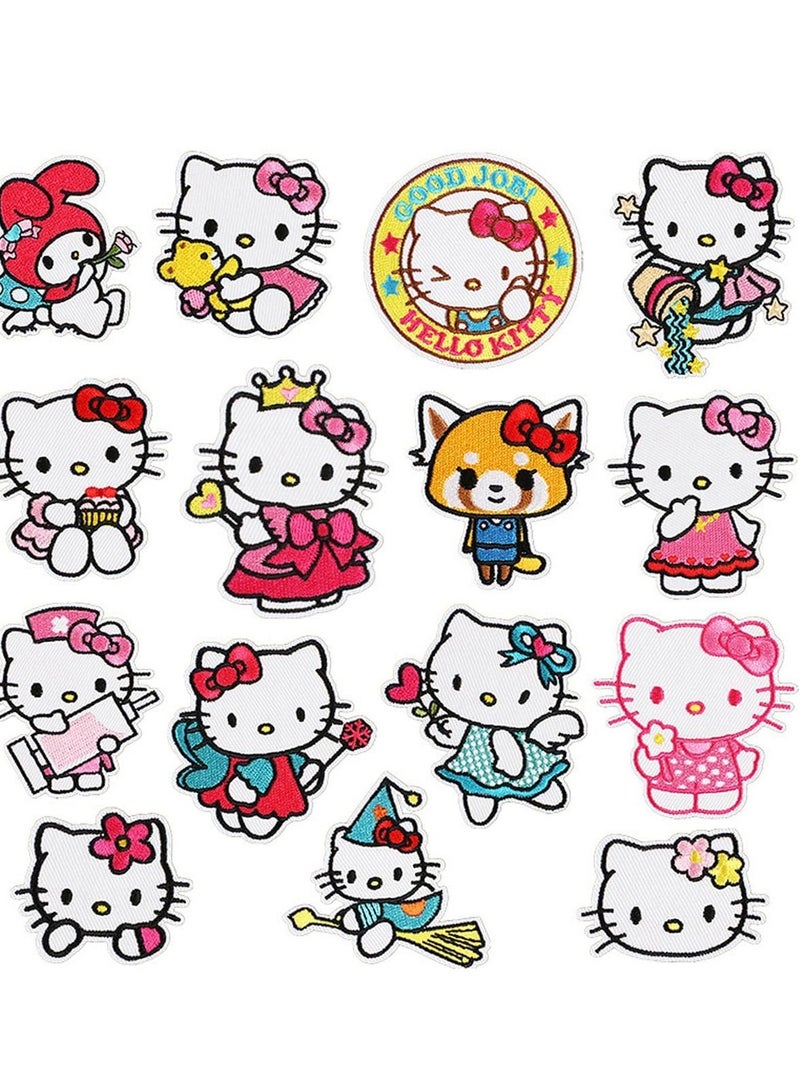 Iron on Patches, 15 PCS Embroidered Iron On Patches DIY Accessories, Sew On Iron on Patches Fabric Repair Patches Cartoon Sonic Patches for Kids Adult Clothes Jeans Jackets Hats Shoes Backpacks - Image 1