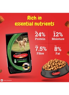 PURINA All Life Stages Supercoat Healthy Weight Dry Dog Food, 3Kg Bag, With Chicken, Smart Blend Precise Nutrition For Whole Body Health, No Artificial Colours & Flavours  - Image 4
