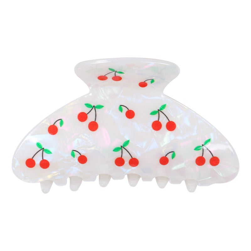 OWIIZI Cherry Hair Clips for Women 3.5" Durable Acetate Cute Hair Claw Clips Ponytail Barrette Strong Hold Acrylic Hair Accessories for Girls Long Thick Hair - Image 2