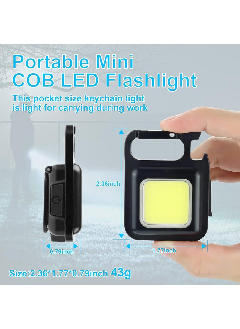 Zenics Zenics Mini FlashlightsGIPTIME 800Lumens Bright Rechargeable Keychain Flashlight 3 Light Modes Portable Pocket Light with Folding Bracket Walking and Camping  - Image 2