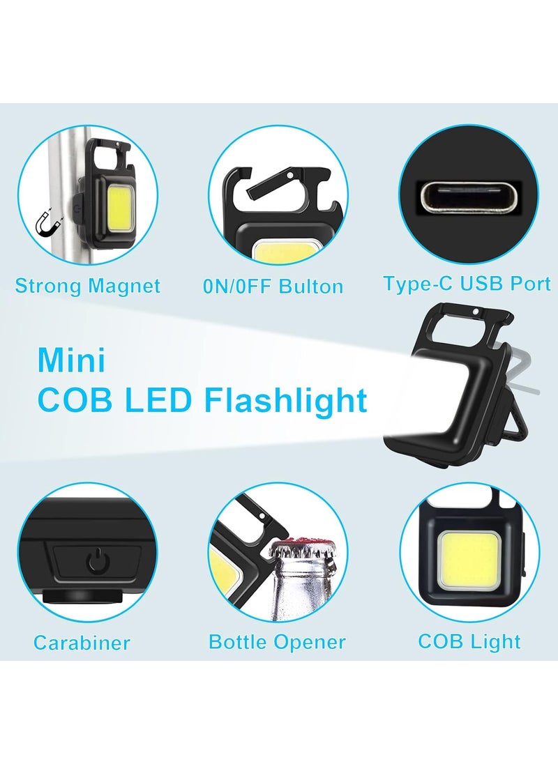 Zenics Zenics Mini FlashlightsGIPTIME 800Lumens Bright Rechargeable Keychain Flashlight 3 Light Modes Portable Pocket Light with Folding Bracket Walking and Camping  - Image 3