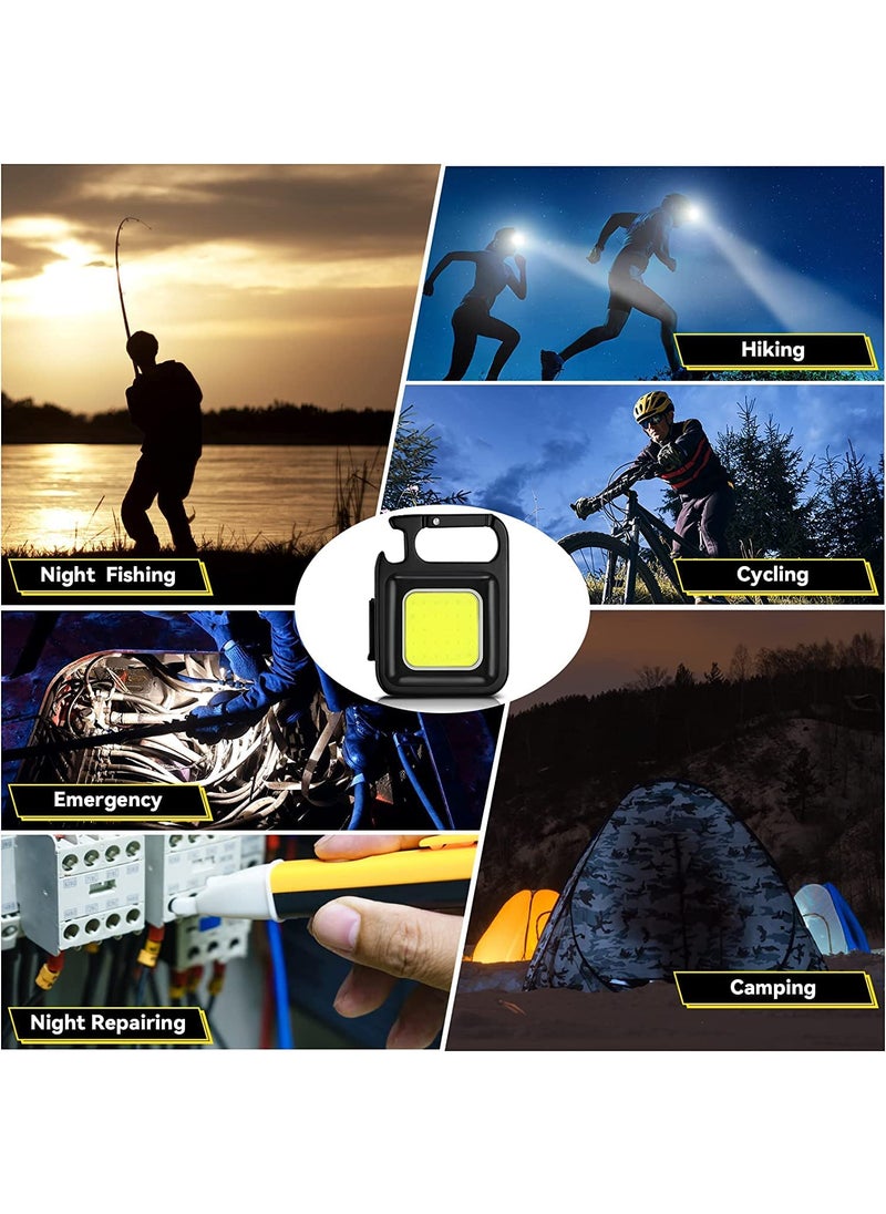 Zenics Zenics Mini FlashlightsGIPTIME 800Lumens Bright Rechargeable Keychain Flashlight 3 Light Modes Portable Pocket Light with Folding Bracket Walking and Camping  - Image 4