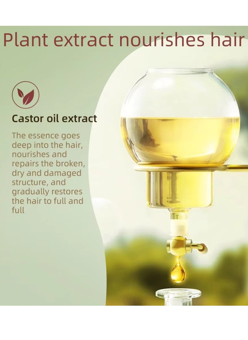 Carthaea - 60ml Castor Oil Hair Growth Oil Silky and Smooth Castor Oil for Hair Growth Eyebrows and Eyelashes Growth Skin and Nails Repair Damaged Hair Follicles Moisturizing Hydrating Nourishing Hair Oil - Image 1