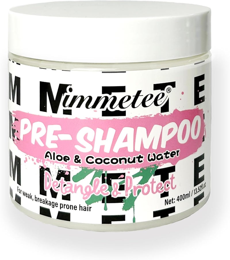 Immetee Aloe & Coconut Water Pre-Shampoo, Pre-Shampoo Treatment for Dry, Detangle, & breakage, 400ml/13.52oz - Image 1