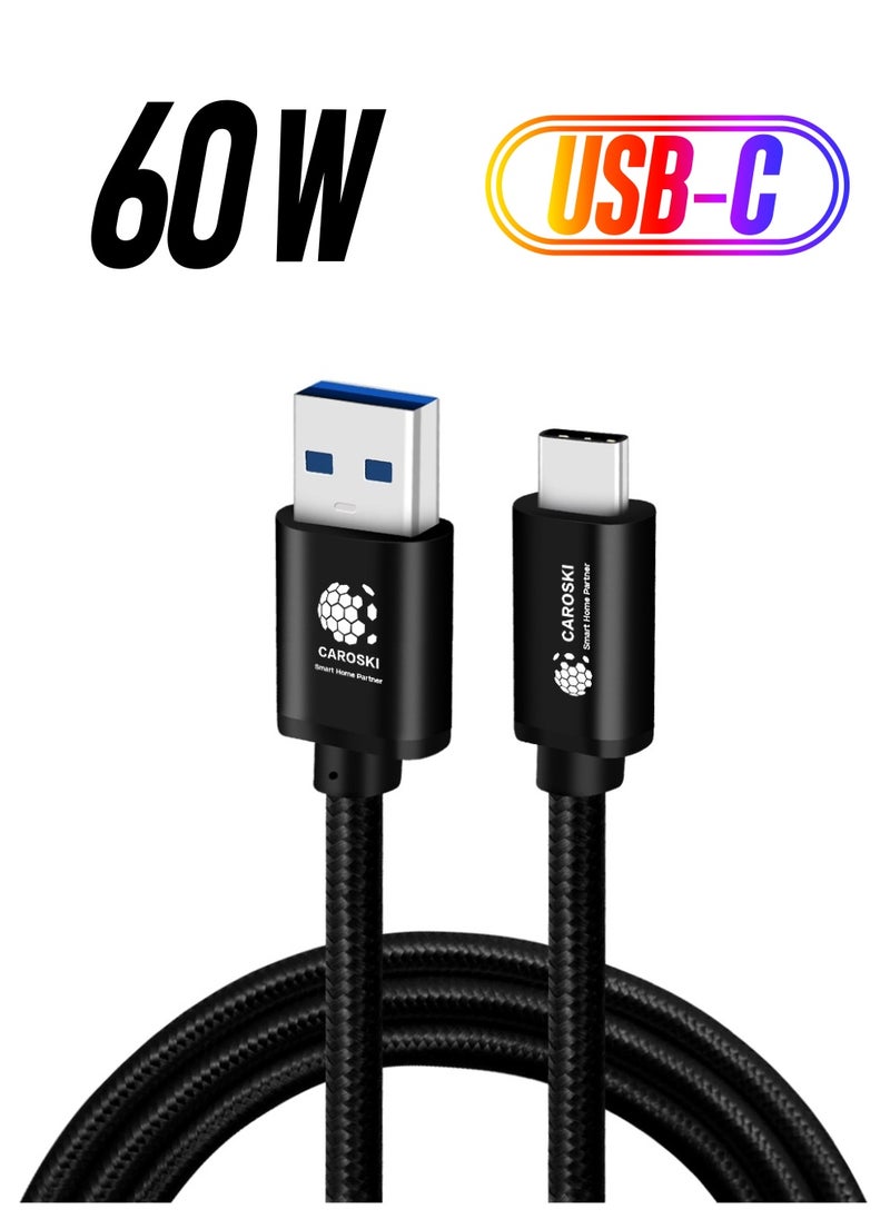 CAROSKI - CAROSKI USB A to USB C 3.0 Cable with 6 months warranty 5Gbps USB C Cable with 1.2M Length Type C Cable Fast Charge Compatible with Galaxy S21 ultra S21+ S20 FE A12 A21s Note 20 Ultra - Huawei - Image 1