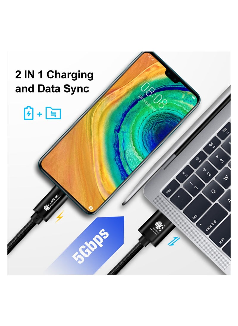 CAROSKI - CAROSKI USB A to USB C 3.0 Cable with 6 months warranty 5Gbps USB C Cable with 1.2M Length Type C Cable Fast Charge Compatible with Galaxy S21 ultra S21+ S20 FE A12 A21s Note 20 Ultra - Huawei - Image 1