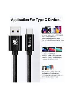 CAROSKI CAROSKI USB A to USB C 3.0 Cable with 6 months warranty 5Gbps USB C Cable with 1.2M Length Type C Cable Fast Charge Compatible with Galaxy S21 ultra S21+ S20 FE A12 A21s Note 20 Ultra - Huawei  - Image 2