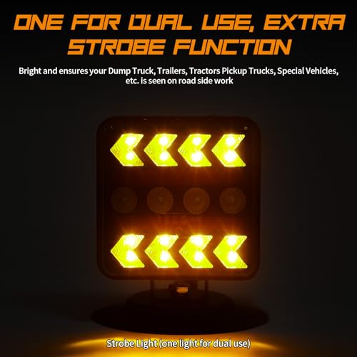inhtgeas Wireless Magnetic Trailer Lights Upgraded 24GHz Transmission with Strobe Mode Reverse Lights Multifunction Towing Lights Kit - Image 5