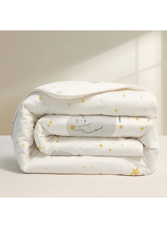 Luolaikids Silk Comforter, Maternal And Infant Class A Pure Cotton Silk Warm Winter Quilt, Kindergarten Single Bedding Core, 150*215 - Image 1