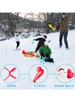 KASTWAVE Snowball Maker Toys, Game Clip Spherical Duck Snowman Heart Snowball Maker Snow Ball Clip Sand Mold Tool Beach Sand Toy Fun Winter for Outdoor Snow Toy Fight for Snow Fight  - Image 2