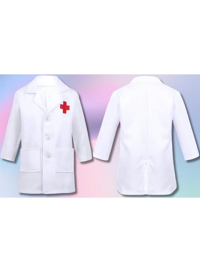FANCY DRESS WORLD Cotton Blend Kids Community Helpers Doctor's & Nurse's Coat|Costumes for boys & girls (3-4 Years), White  - Image 3