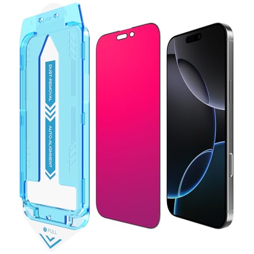 EGKimBa for iPhone 16 Pro Privacy Screen Protector, Gradient Color Tempered Glass, Bubble Free, Easy Installation, Auto Dust-Elimination, Anti Blue Light - Image 1