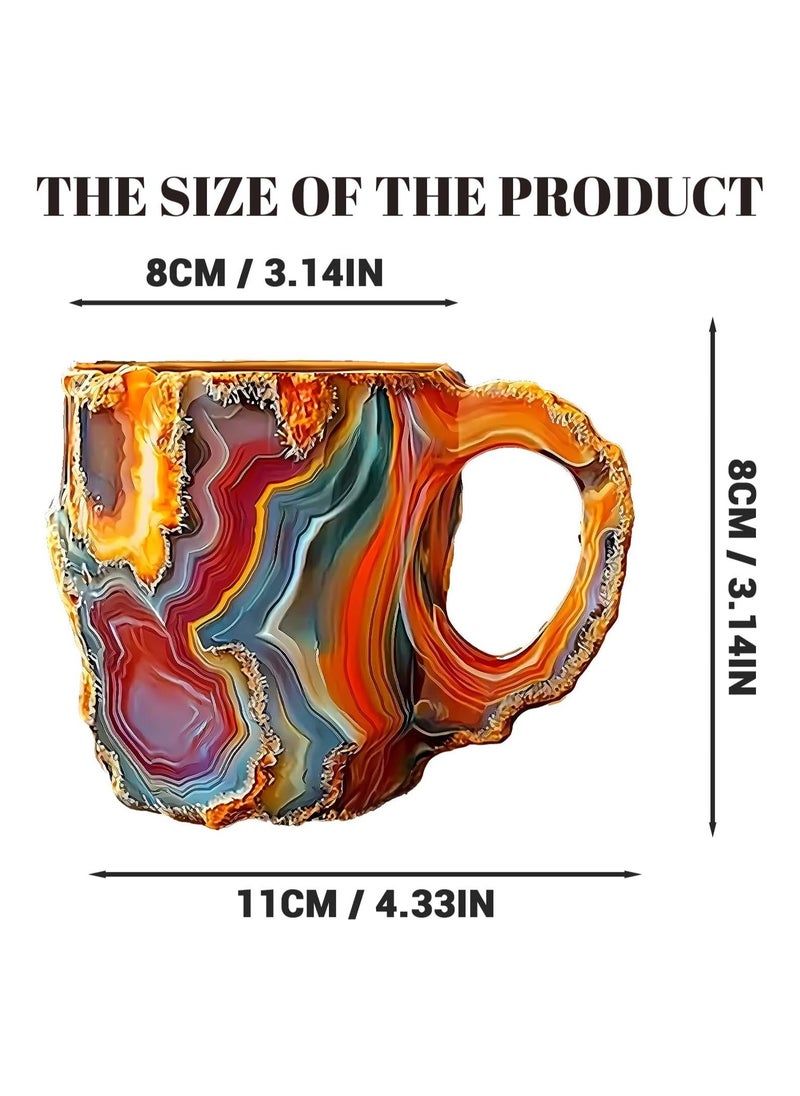 lekikpo Mineral Crystal Coffee Mugs 2024 New Colorful Natural Mineral Crystal - Elegant Christmas Gift for Home & Office, Ideal for Christmas (Red)  - Image 5