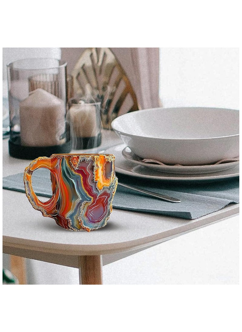 lekikpo Mineral Crystal Coffee Mugs 2024 New Colorful Natural Mineral Crystal - Elegant Christmas Gift for Home & Office, Ideal for Christmas (Red)  - Image 4