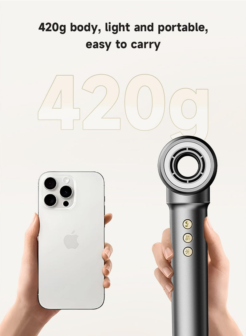 BOMIDI مجفف شعر متعدد الوظائف 6 في 1 – فرشاة مجفف شعر بسرعة 1200 واط مع 2 مكواة تجعيد، مشط تنعيم، فوهة مسطحة وملحق فرشاة تدليك – مجفف شعر بأيونات سلبية لتصفيف بجودة صالون في المنزل - Image 5