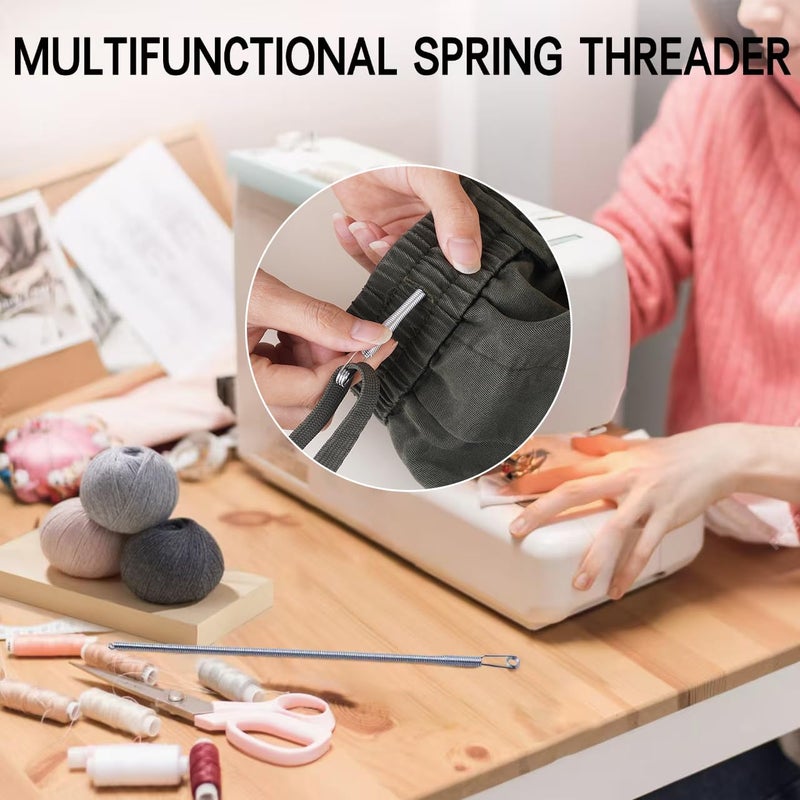 XMLINPER 3PCS Spring Drawstring Threader Tool-Rope Threader Clip for Drawstring Replacement for Hoodies,Pants (3) - Image 2