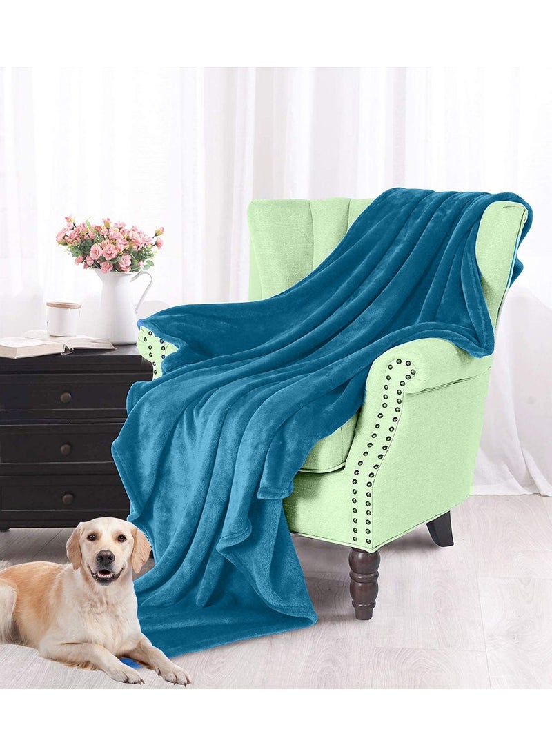 T G H - Flannel Fleece Single Size 160x220cm for All Season Fluffy Blanket Warm Bed Blanket Throw for Sofa & Bed Comfortable and Soft Blanket - Image 1