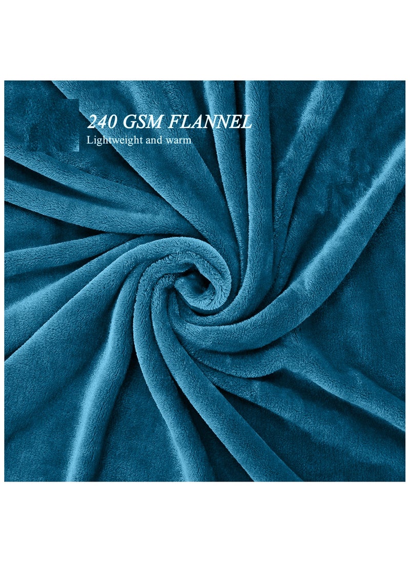 T G H - Flannel Fleece Single Size 160x220cm for All Season Fluffy Blanket Warm Bed Blanket Throw for Sofa & Bed Comfortable and Soft Blanket - Image 1