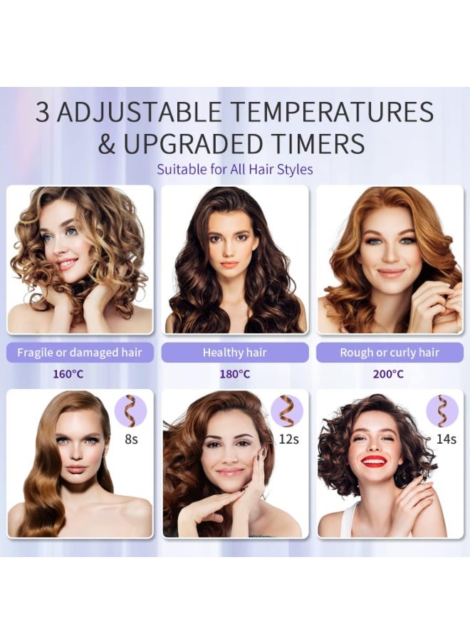 MULLINER - Mulliner New Self-Produced Automatic Hair Curling Iron 32mm Easy-to-use Travel Automatic Curling Iron Fast Heating Small Auto Rotating Curing Wand for Curls Waves with 3 Adjustable Temperature ML-8013 - Image 1
