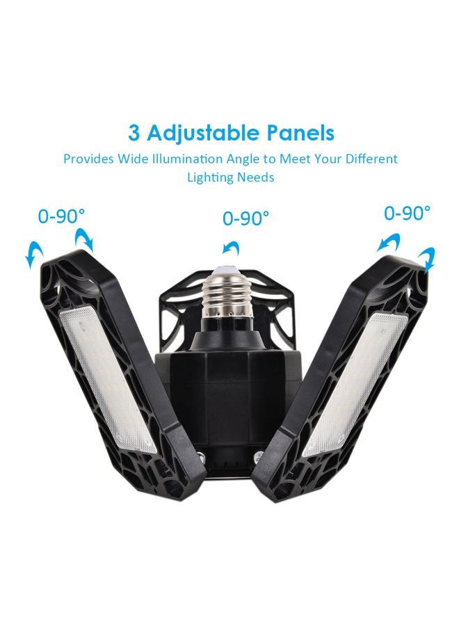 إسكدنيا مصباح بإضاءة LED قابل للطي، مكوّن من 3 ألواح. أسود 11x9.5x10.5Ø³Ù†ØªÙŠÙ…ØªØ± - Image 2