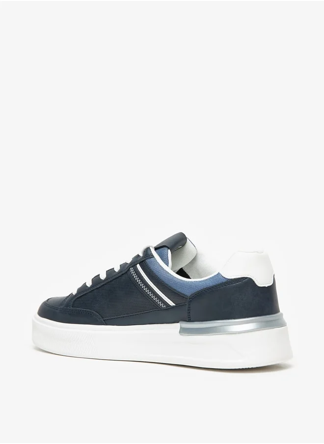 Lee Cooper Men's Textured Lace-Up Low Ankle Sneakers