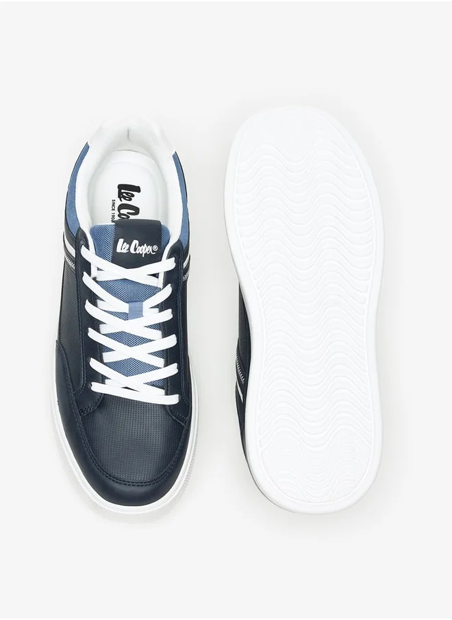 Lee Cooper Men's Textured Lace-Up Low Ankle Sneakers