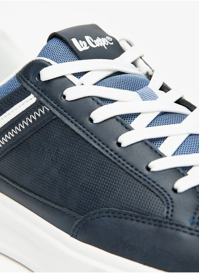 Lee Cooper Men's Textured Lace-Up Low Ankle Sneakers