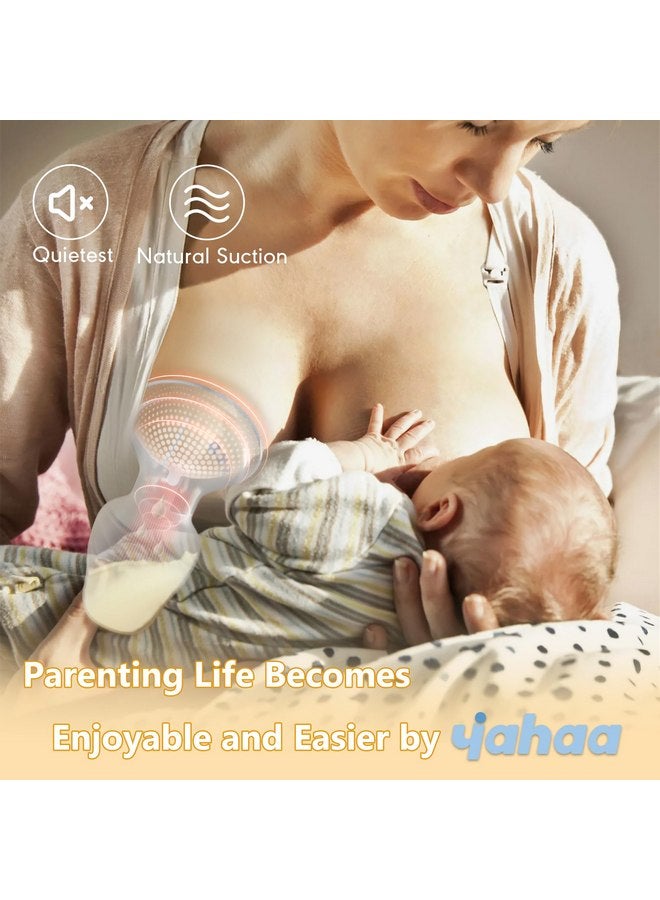 yahaa 2 Sets Manual Breast Pump for Breastfeeding Essentials,Colostrum Collector with Spill Free Valve,Cap,Silicone,Clear,4oz - Image 2