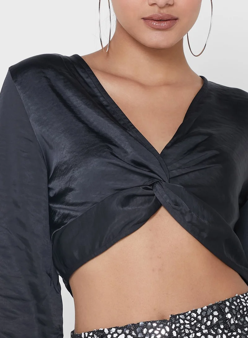 ONLY Knot Detail Crop Top