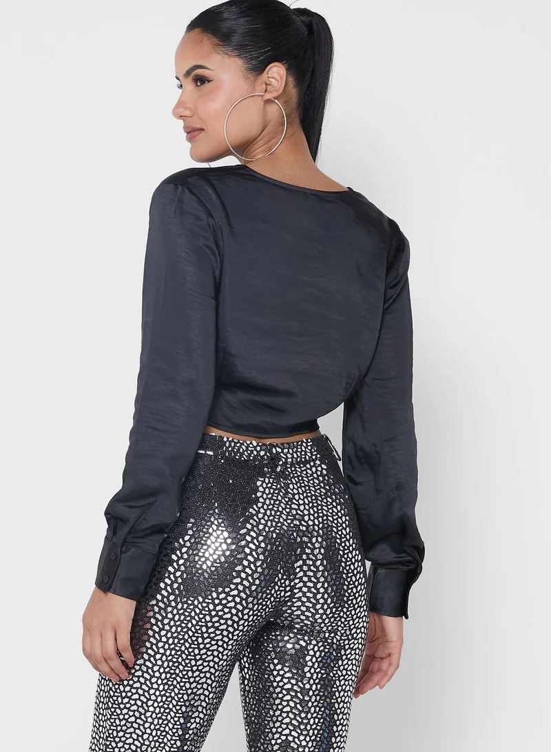 ONLY Knot Detail Crop Top
