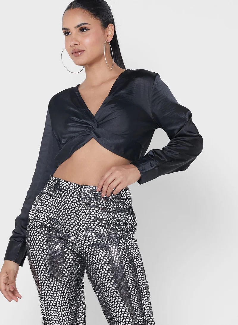 ONLY Knot Detail Crop Top