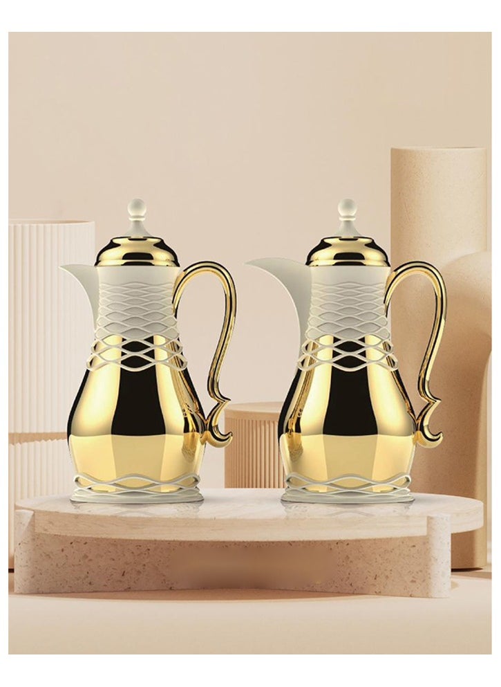 NADANBAO A two-piece coffee and tea thermos set with a distinctive design with a steel cover - Image 2
