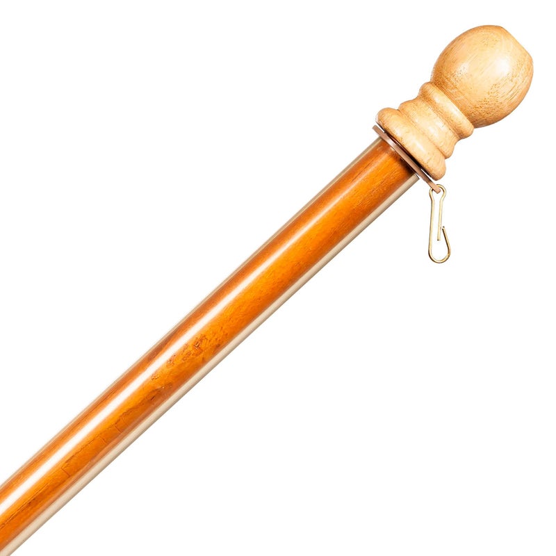 Evergreen Flag 56" Solid Wood Flag Pole with Holder and Anti-Wrap Tube for 3'x5' Estate Flag with Pole Sleeve, Outdoor Weatherproof Use for Residential or Commercial - Image 1