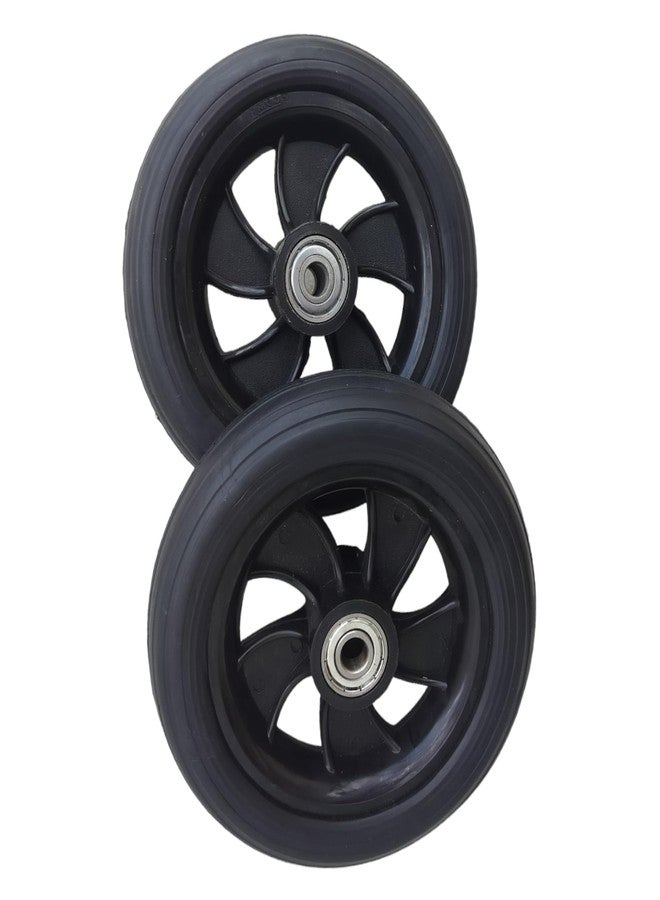 eOnekart 7 Inch Front Caster Solid PU Wheel Replacement for Wheelchair With Bearing (Pack of 2) - Image 3