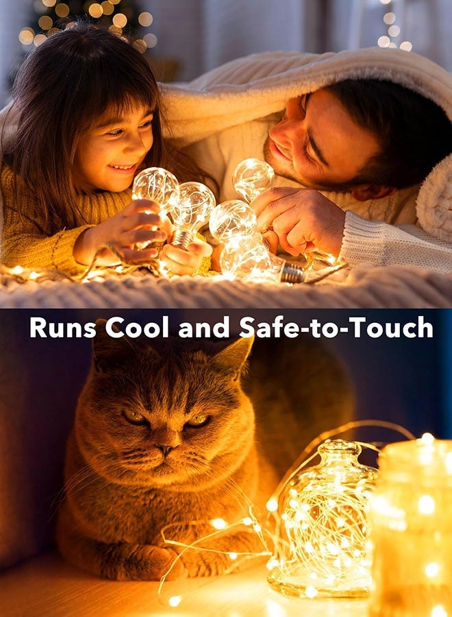 6 Pack Fairy Lights Battery Operated String Lights - 7ft 20 LED Waterproof Silver Wire Firefly Lights Waterproof for DIY Crafts Wedding Décor Table Centerpieces Mason Jars Party - Image 2