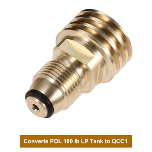 DRELD 12 Feet Propane Extension Hose with Gauge, Adapter Converts POL 100 lb LP Tank to Male QCC1 / Type1, Fit for RV, Gas Grill, Heater, Fire Pit and Most Propane Appliances - Image 3