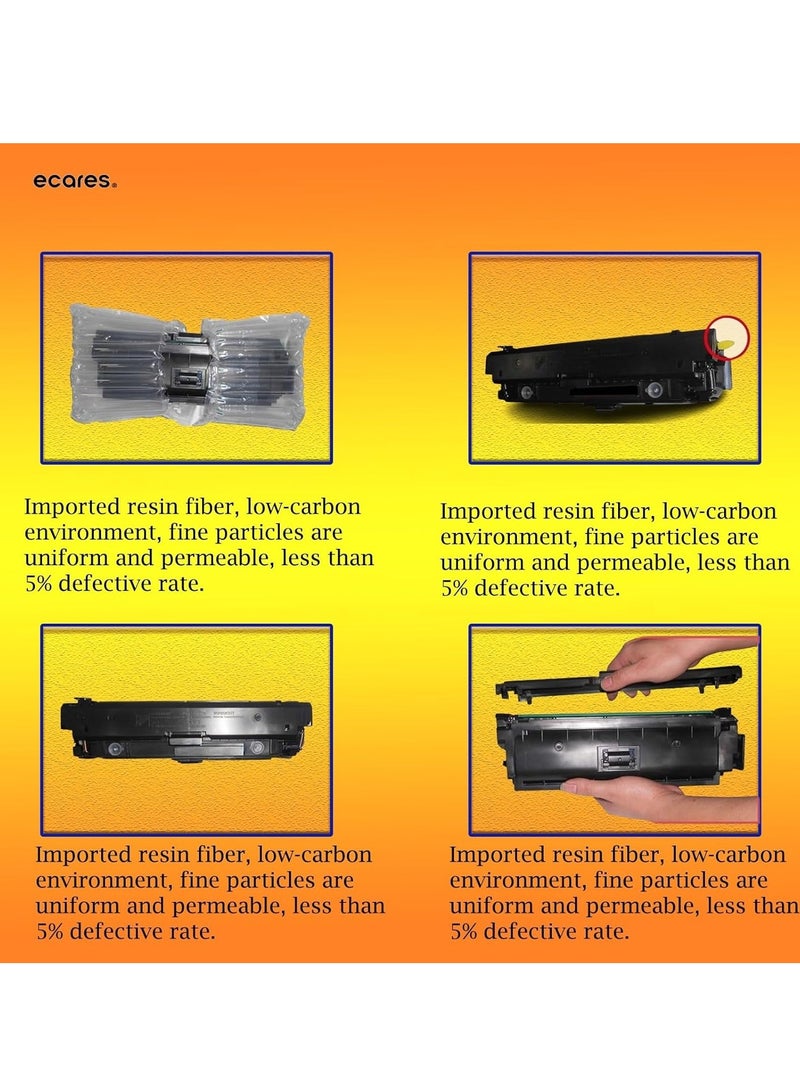 ECARES® 212A W2122A Compatible toner cartridge works with Enterprise Flow MFP M578c, M578, M554dn, M555dn (Yellow) - Image 2