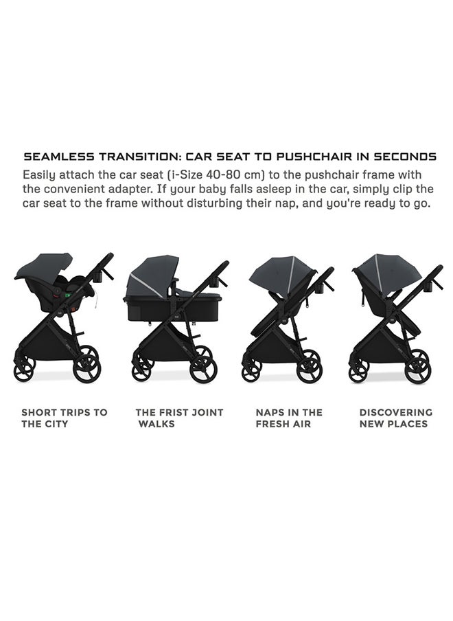 neobreez HEXA3X Convertible Baby Stroller, CarryCot, Bassinet Pram, i-Size CarSeat, UV And Waterproof Canopy, Present And Mum Bag, Toy Strap, Phone And 2-in-1 Cup Holder, Reflective Stickers, 0–4yrs(22kg),  3yrs Warranty  - Image 4