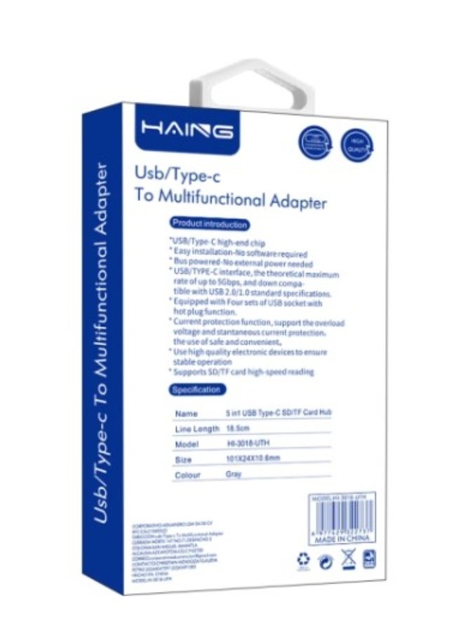 Haing Usb/Type C To Multifunvtional Adapter - Image 2
