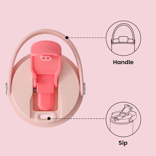 BOTTLE BOTTLE Insulated Water Bottle with Straw and Handle Stainless Steel Water Bottles for Car Sports Home Office and School 26oz Leak Proof(Blossom) - Image 3