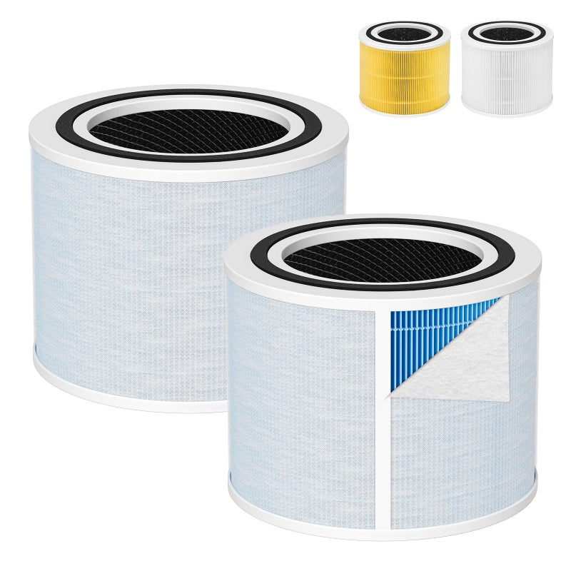 Core 300 Smoke Remover Replacement Filter for LEVOIT Core 300Core300P Core 300S300SP VortexAir Air Purifier 4IN1 H13 True HEPA Activated Carbon Filtration System Core 300RFSR Blue 2 Pack