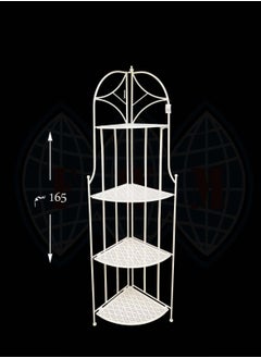 Living 4-Tier White Corner Multi-purpose Storage Shelves 165 CM 