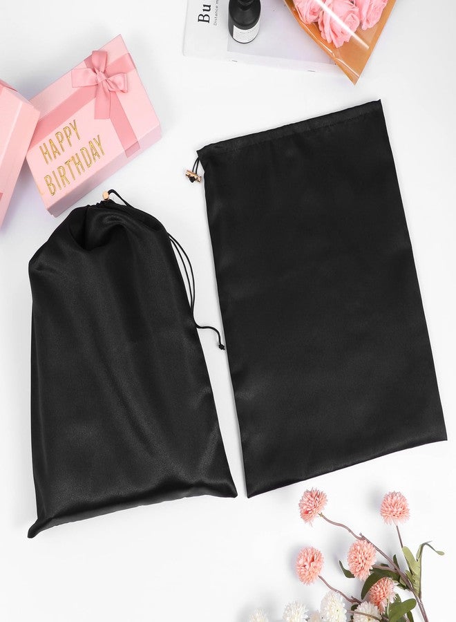 Exclaith 10 Pcs Game Toy Storage Bag with Drawstring, Multi Purpose Foldable Stuff Sack Travel Bags, Pouches for Lightweight Toys, Adjustable Toy Organizer, Foldable Ditty Underwear Bag for Women Men, Black - Image 5